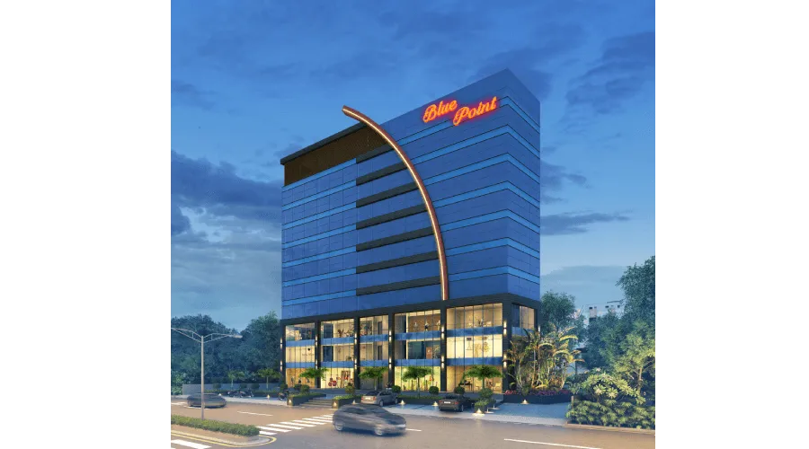 Commercial architectural project floor plan and design rendering