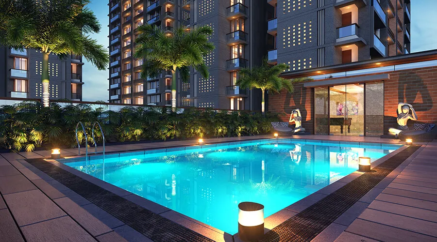 Contemporary multi-residential balcony facade elevation detail
