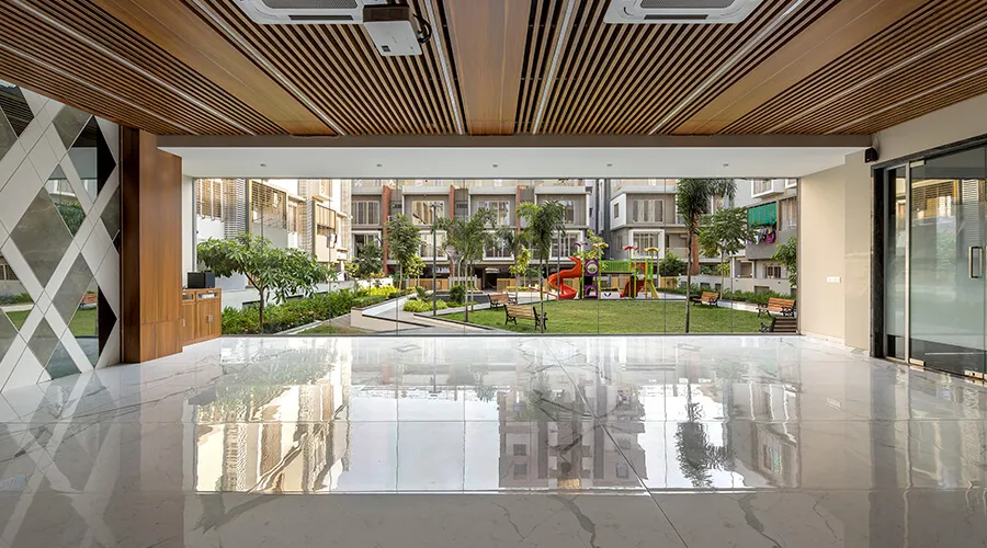 Luxury recreational interior space design view