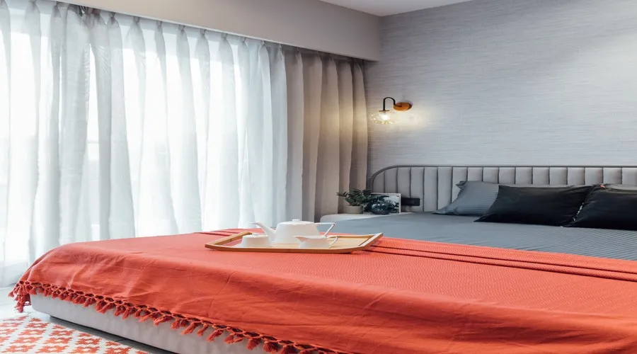Elegant master bedroom interior architectural design in residence project