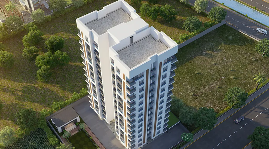 Multi-residential apartment block exterior elevation concept