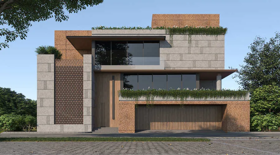 Private villa architectural project exterior design